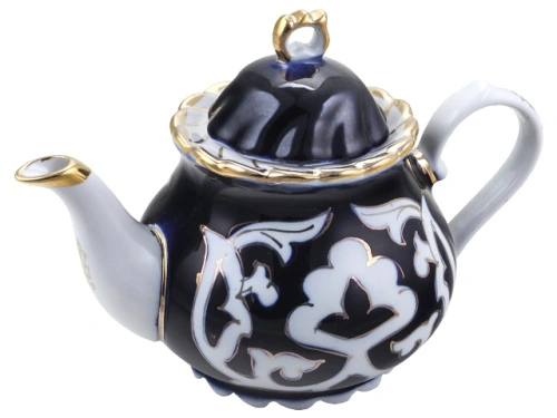 Чайник Пахта, Turon Porcelain, с золотом, 0.9 л