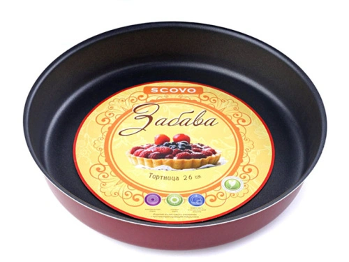 Тортница Забава, SCOVO, RZ-053, Бордовый, 26 см