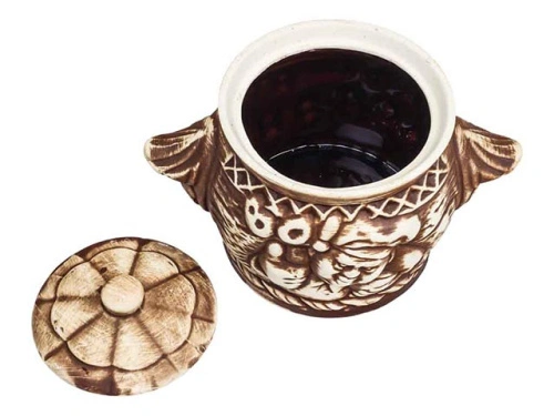 Набор супник 3 л + 4 горшка 0.6 л "Славянская Керамика", Повар, белый