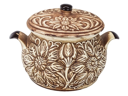 Супник "Славянская Керамика", Подсолнух бежевый матовый, 3 л