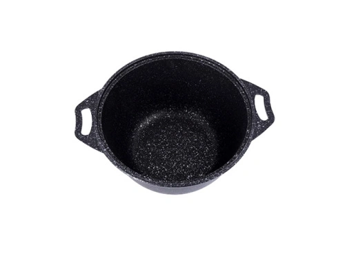 Кастрюля 4 л с антипригарным покрытием со стеклянной крышкой, Kukmara (Темный мрамор), кмт42а