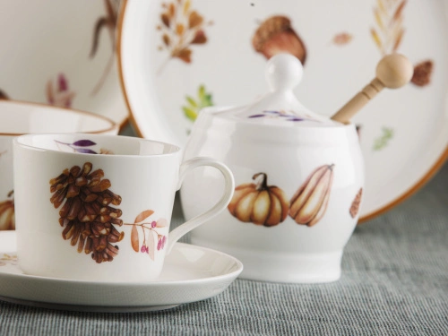 Набор чайных пар October Line: чашка, блюдце, Plover, 200 мл, 4 штуки