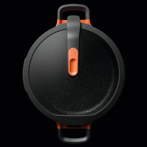 Кастрюля с крышкой 28см Gem red