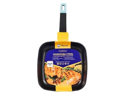 Сковорода-гриль с антипригарным покрытием PLOVER, 24 см