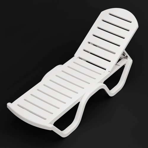 Шезлонг "Солярис" (белый), М8861 Альтернатива