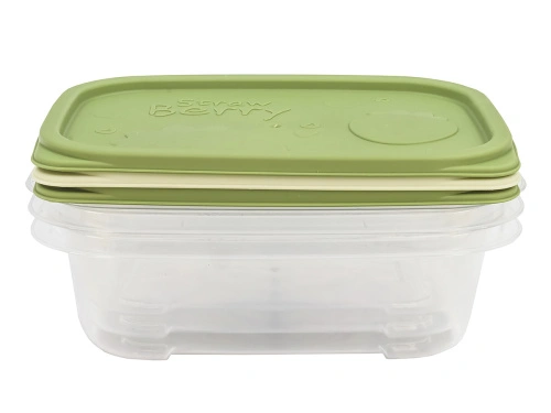 Набор из 3-х пищевых контейнеров с крышкой по 1 л, прямоугольные, Plover