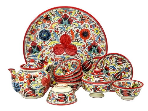 Набор чайный "Риштанская керамика", Турецкий стиль, 10 предметов