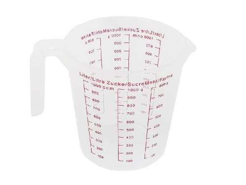 Мерный стакан для сыпучих продуктов с носиком на 1 л, пластиковый