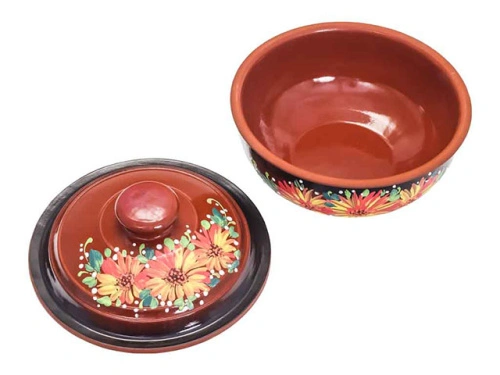 Жаровня средняя "Славянская Керамика", Бархатцы, 2.5 л