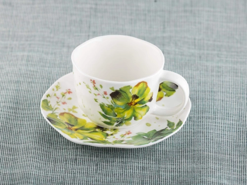 Чайный набор Green Line: чайник 1,3 л, чайные пары 2 штуки 250 мл, Plover