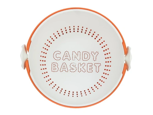 Дуршлаг с миской 2 в 1 круглый, пластиковый, 2 л, оранжевый/белый