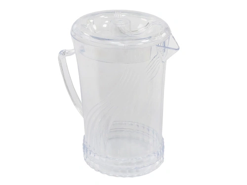 Кувшин с крышкой 1.5 л со стаканами 4 шт  по 300 мл, пластик, прозрачный