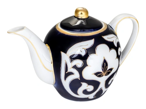 Чайник Пахта, Turon Porcelain, с золотом, 0.8 л