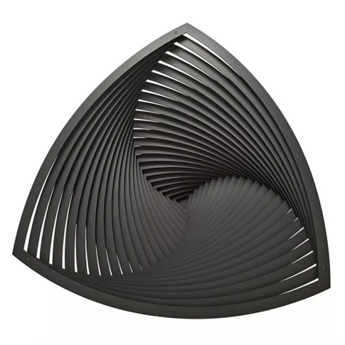 Костровая чаша,  Очаг - 7, спиральной формы из горизонтальных стальных ламелей, Russia Grill