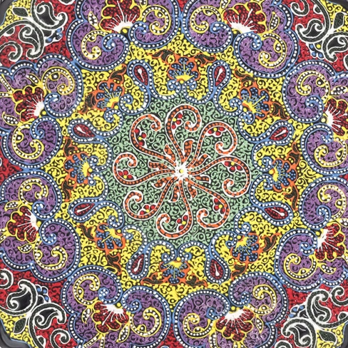 Блюдо Ляган "Риштанская керамика", Точечная роспись, Ø 32 см