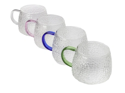 Набор стеклянных чашек 300 мл, PLOVER, 4 штуки