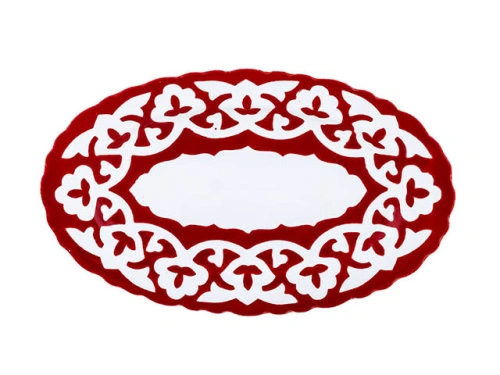 Тарелка овальная Красная Пахта, Turon Porcelain, Ø 23 см