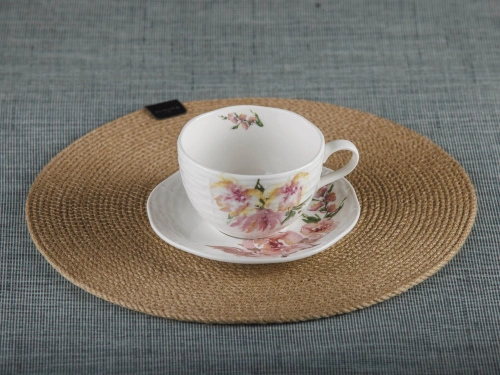 Чайная пара Flowers Line: чашка, блюдце PLOVER, 280 мл