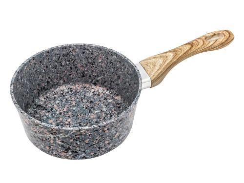 Ковш 1.6 л с антипригарным покрытием со стеклянной крышкой, 18 см, Granit, PLOVER