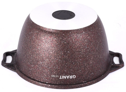Кастрюля 4 л с антипригарным покрытием со стеклянной крышкой Kukmara (Granit Ultra Red), кга42а