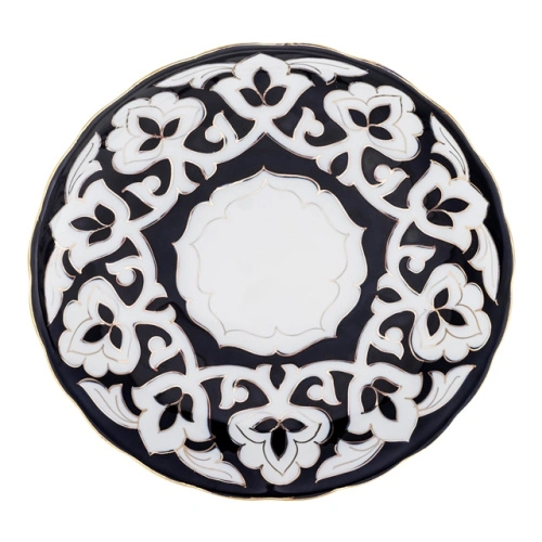 Ляган рифленый Пахта, Turon Porcelain, с золотом, Ø 28 см