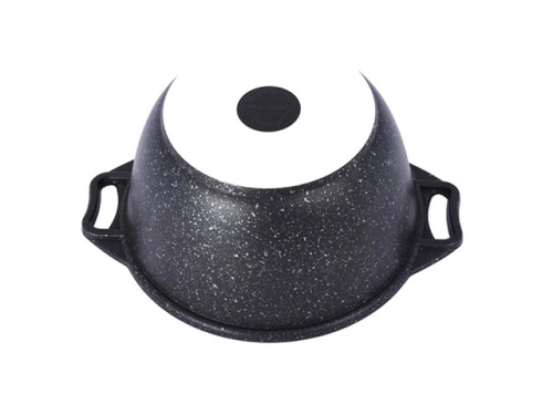 Кастрюля 4 л с антипригарным покрытием со стеклянной крышкой, Kukmara (Темный мрамор), кмт42а