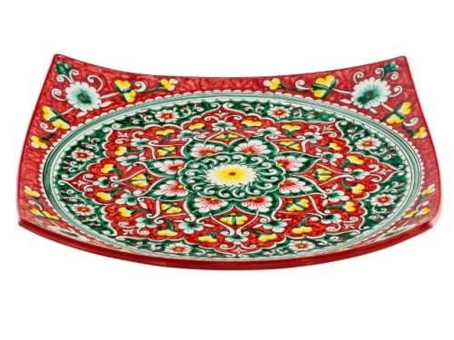 Блюдо Ляган квадратный "Риштанская керамика", Ø 41 см