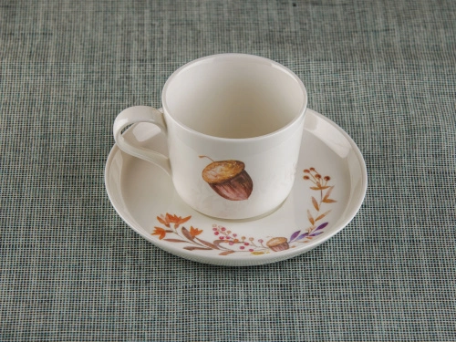 Набор чайных пар October Line: чашка, блюдце, Plover, 200 мл, 4 штуки