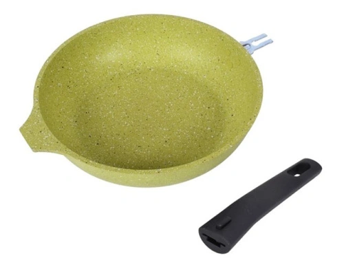 Сковорода 24 см с антипригарным покрытием со съемной ручкой, Kukmara (Trendy style lime), 241tsl