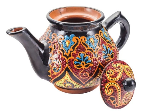 Набор чайный "Риштанская керамика", Точечная роспись, 10 предметов