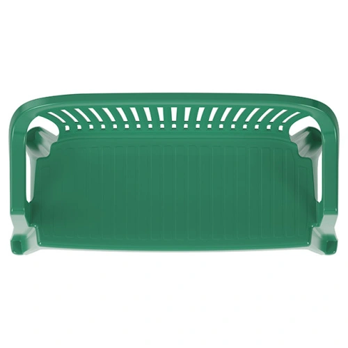 Скамейка садовая со спинкой Альтернатива "Престиж" М5934, (зеленый), 115х60х81