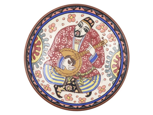 Ляган "Мужчина, играющий на домбре"