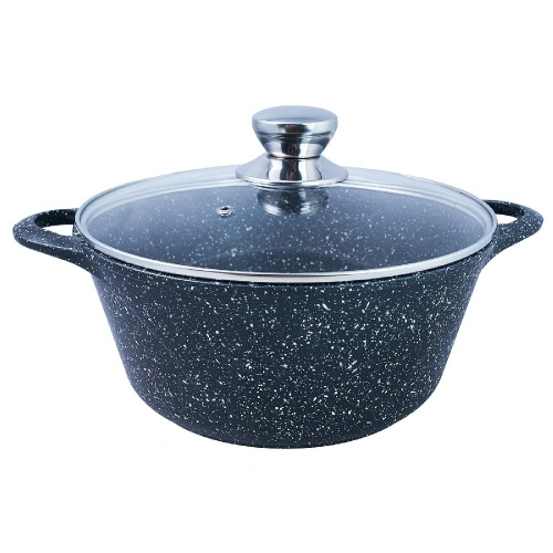 Кастрюля с антипригарным покрытием с крышкой ТМ Традиция, Гранит, 3 л