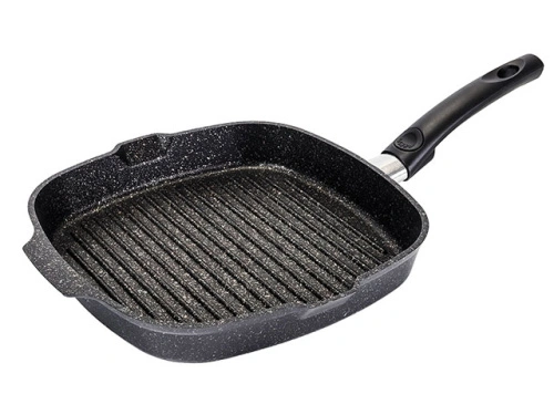 Сковорода-гриль 28х28 см с антипригарным покрытием со съемной ручкой, Kukmara (Granit Ultra Original), сгкго281а