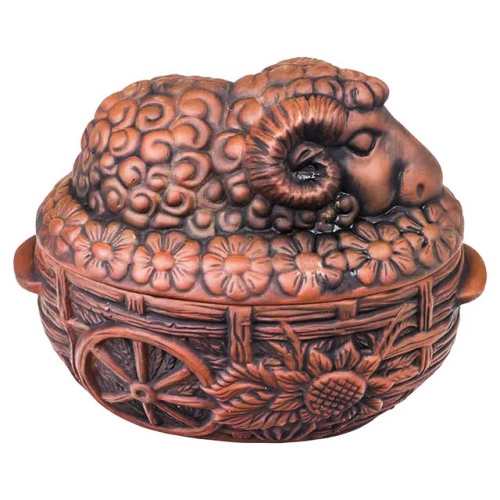 Набор супник 3.5 л + 4 горшка 0.6 л "Славянская Керамика", Баран