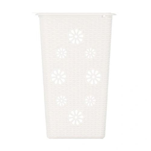 Корзина с крышкой для белья Альтернатива "Плетенка" М2254 (белый), 60л