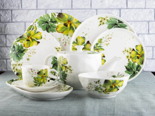 Набор чайных пар Green Line: чашка, блюдце, Plover, 250 мл, 2 штуки