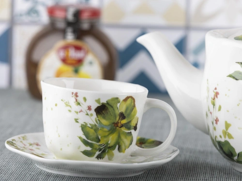 Набор чайных пар Green Line: чашка, блюдце, Plover, 250 мл, 2 штуки