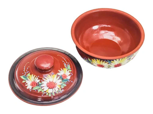 Жаровня средняя "Славянская Керамика", Ромашка, 2.5 л