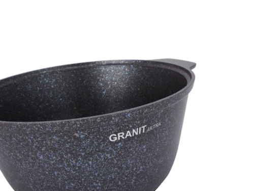 Кастрюля-жаровня 5 л с антипригарным покрытием со стеклянной крышкой, Kukmara (Granit Ultra Blue), жгг51а