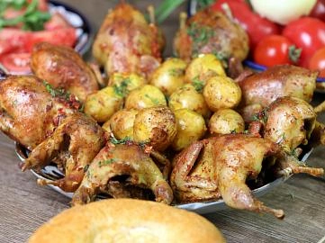 Перепела с картофелем в печи (бедана) - узбекский деликатес!