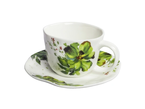 Чайная пара Green Line: чашка, блюдце, PLOVER, 250 мл