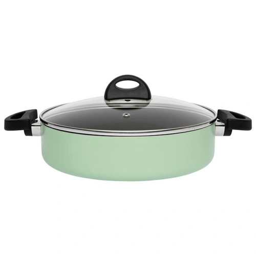 Сотейник со стеклянной крышкой с двумя ручками BergHOFF Eclipse, (светло-зеленый) 3.2 л