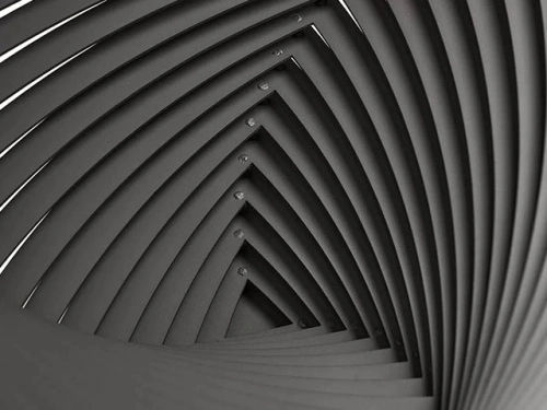 Костровая чаша,  Очаг - 7, спиральной формы из горизонтальных стальных ламелей, Russia Grill