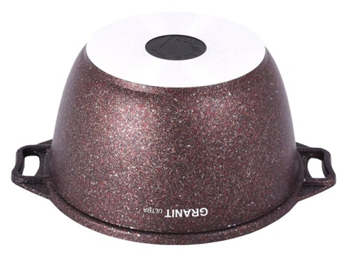 Кастрюля 3 л с антипригарным покрытием со стеклянной крышкой, Kukmara (Granit Ultra Red), кга32а