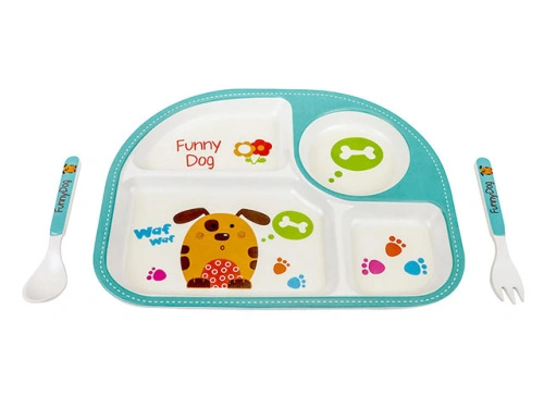 Набор детской бамбуковой посуды для кормления "Шарик", 3 предмета