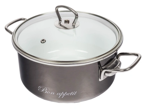 Набор кастрюль №13 Bon Appetit, 3 предмета, мокрый асфальт