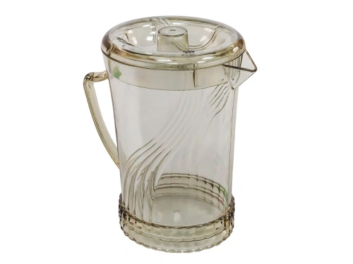 Кувшин с крышкой 1.5 л со стаканами 4 шт  по 300 мл, пластик, серый