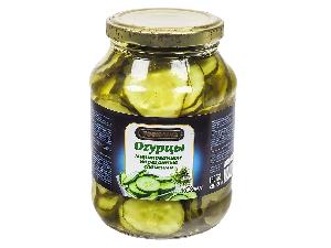 Огурцы маринованные нарезанные слайсами, 0,5 л