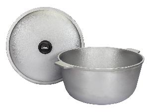 Котел алюминиевый с крышкой 12 л (овальное дно) 